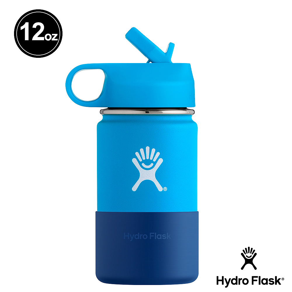 Hydro Flask 12oz/354ml 寬口吸管蓋保溫瓶 海洋藍
