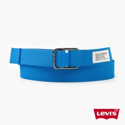 Levis 男女同款 簡約休閒皮帶 / 精工Logo刻印釦環 寶藍