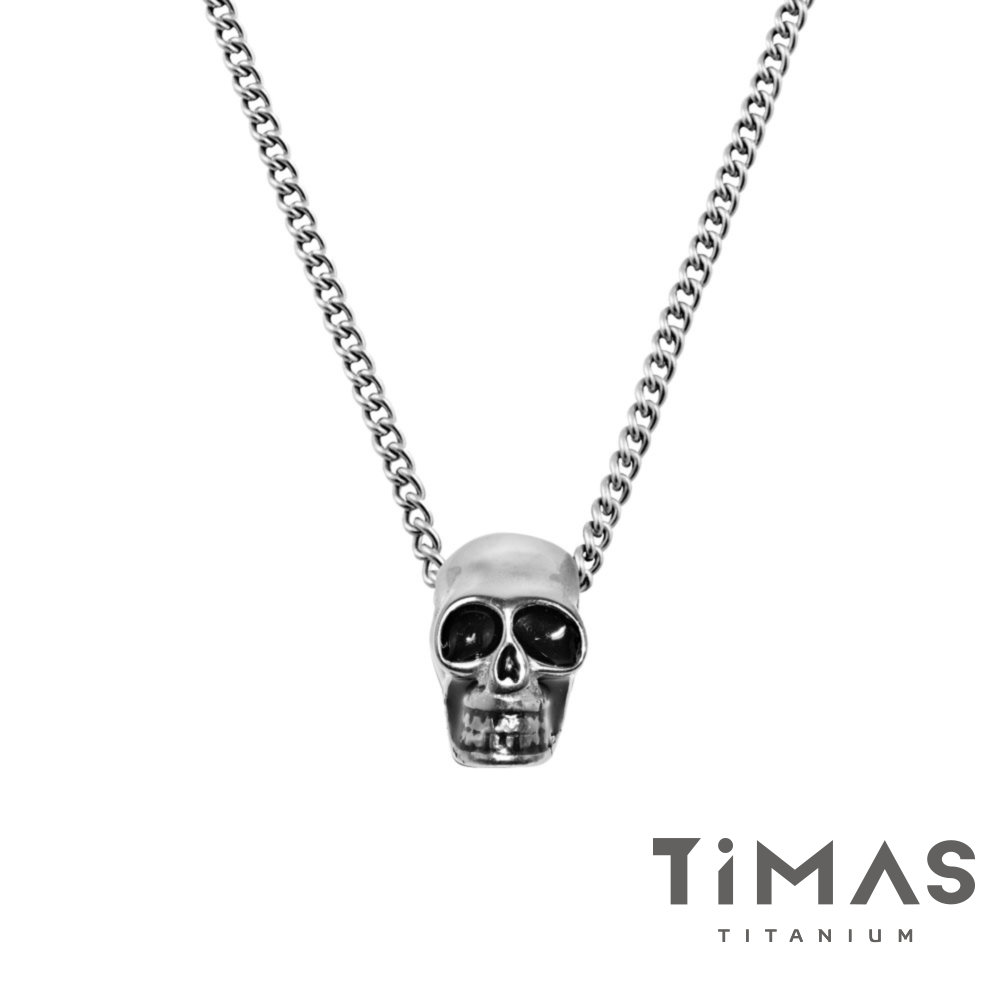 TiMAS《龐克骷髏》純鈦項鍊(M02D)