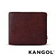 福利品 KANGOL 韓式潮流橫式短皮夾+鑰匙圈禮盒-皮紋紅 product thumbnail 1