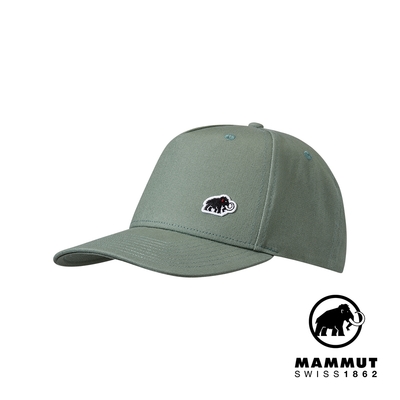 mammut長毛象 mountain cap 經典長毛象布徽棒球帽 深玉石綠 #1191-00722