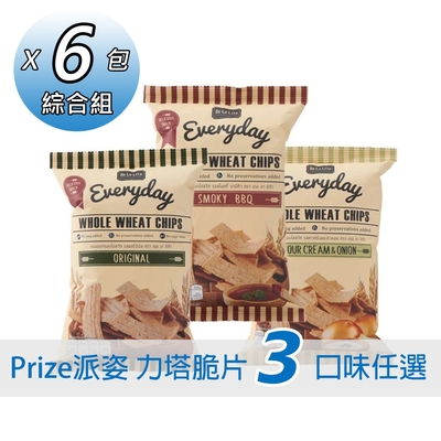 Prize派姿 Delalita力塔脆片6包任選組(30g/包) - 3種口味 原味 BBQ 酸奶洋蔥