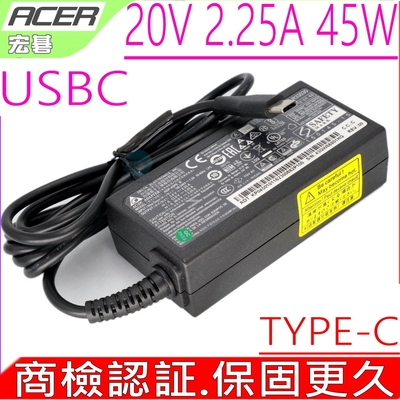 acer 45w type-c usbc 充電器 宏碁 swift 7 sf713 spin 7 sp714 spin11 r751t cp511 cb515 sa5-271 adp-45pe b