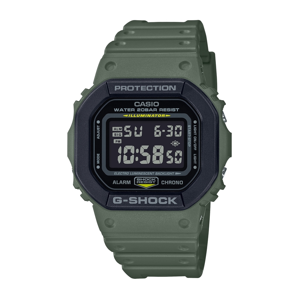 CASIO卡西歐 G-SHOCK 軍事風格 雙層錶圈 DW-5610SU-3_43.8mm