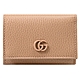 GUCCI GG Marmont 經典GG LOGO荔枝牛皮三折零錢小短夾(裸膚色) product thumbnail 1