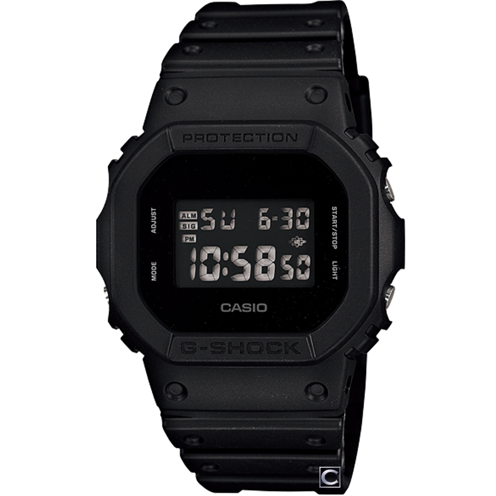 CASIO G-SHOCK 經典磨砂霧面時尚運動錶(DW-5600BB-1) | G-SHOCK