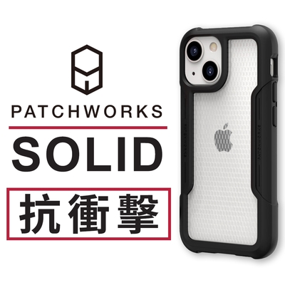 美國 Patchworks 佩奇沃克 iPhone 14 Plus Solid 強化抗衝擊保護殼 - 黑