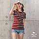 ROUSH 女生橫紋水洗短TEE(4色) product thumbnail 1