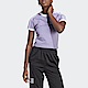 Adidas Tee [IC8807] 女 短袖 上衣 兩件式 亞洲版 復古 休閒 修身 三葉草 舒適 紫白 product thumbnail 1
