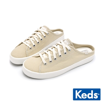 KEDS KICKSTART MULE 經典帆布綁帶穆勒鞋-淺卡其 9232W123483