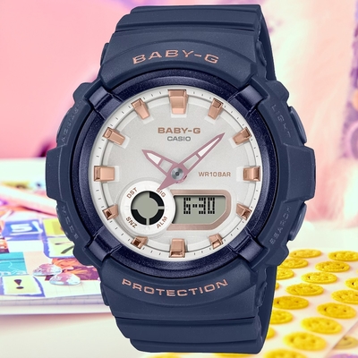 CASIO 卡西歐 BABY-G 多層次霧面雙顯腕錶 禮物推薦 畢業禮物 43.4mm / BGA-280BA-2A