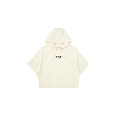 FILA 女短袖連帽T恤-米卡其 5TEW-1461-BG