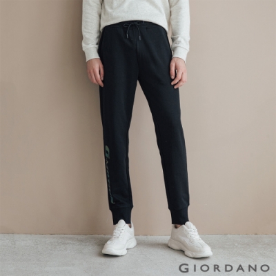 GIORDANO  男裝G-MOTION炫彩運動休閒束口褲-19 標誌黑