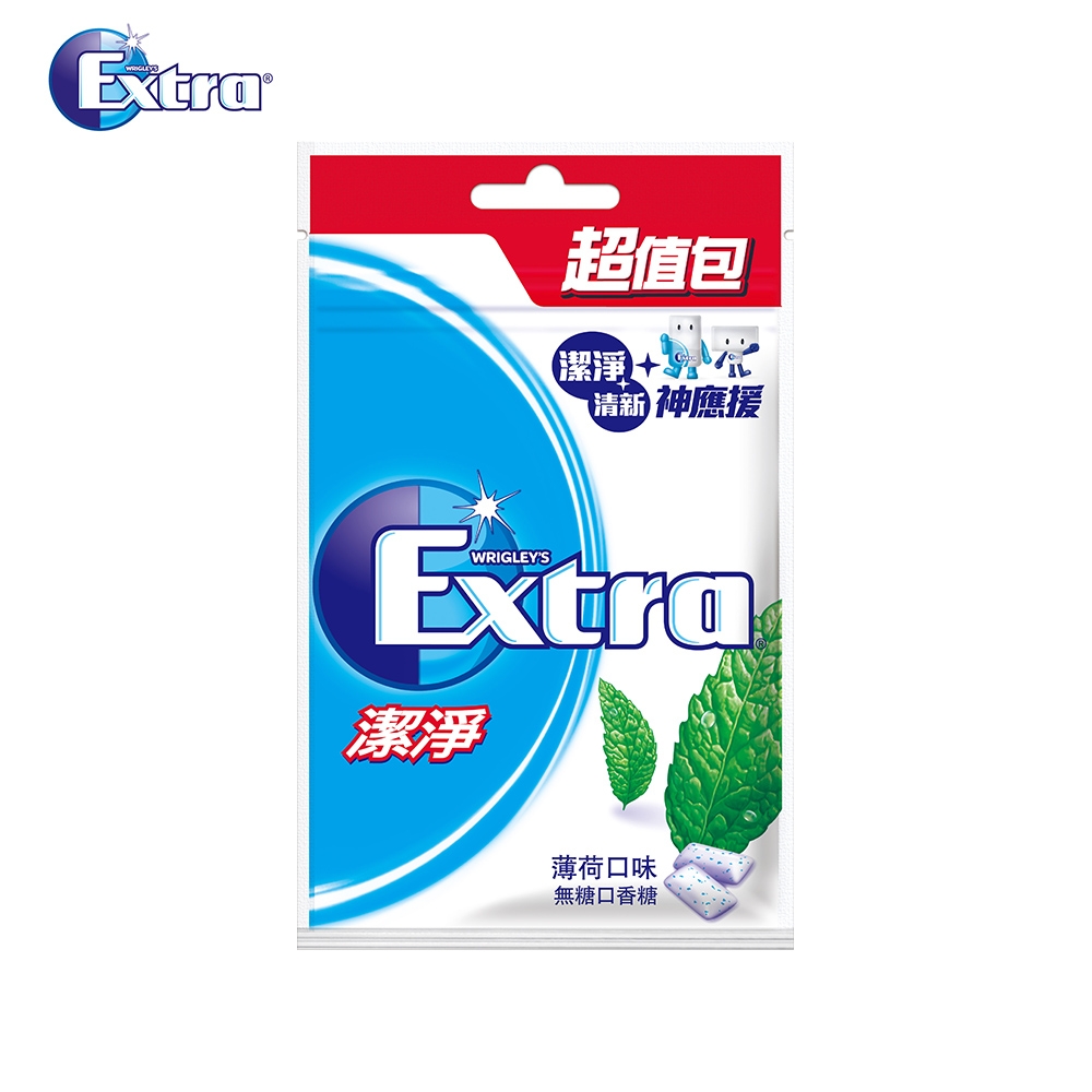 Extra益齒達 潔淨無糖口香糖 薄荷 62g*10入 潔牙/口腔清潔