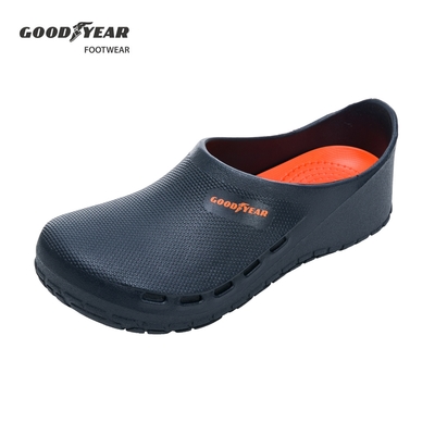 【GOODYEAR 固特異】goodyear 輕便托鞋 男 防水 黑橘(固特異GAMP13606)