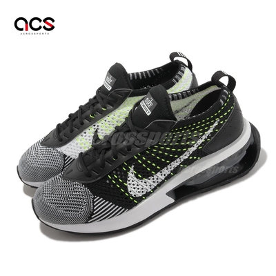 Nike 慢跑鞋 Wmns Air Max Flyknit Racer 女鞋 黑 綠 針織 氣墊 運動鞋 DM9073-002