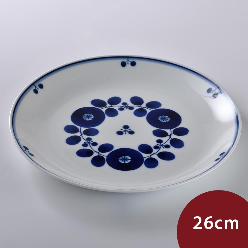 Hakusan白山陶 BLOOM 圓形餐盤 花中間 26cm 日本製