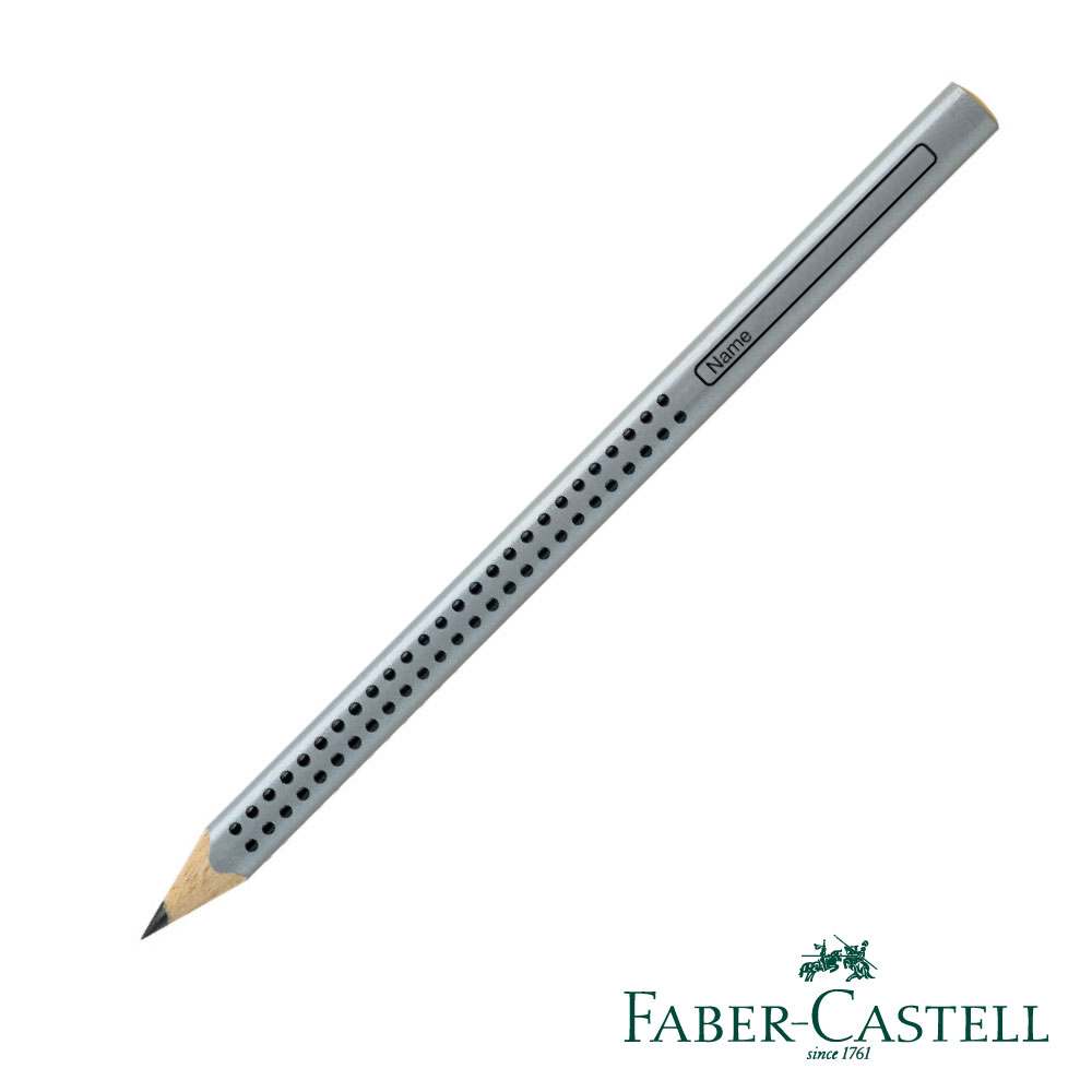 Faber-Castell 紅色系 JUMBO學齡前孩童專用大三角粗芯鉛筆(銀色)