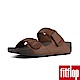 FitFlop GOGH MOC LEATHER SLIDES-深褐色 product thumbnail 1