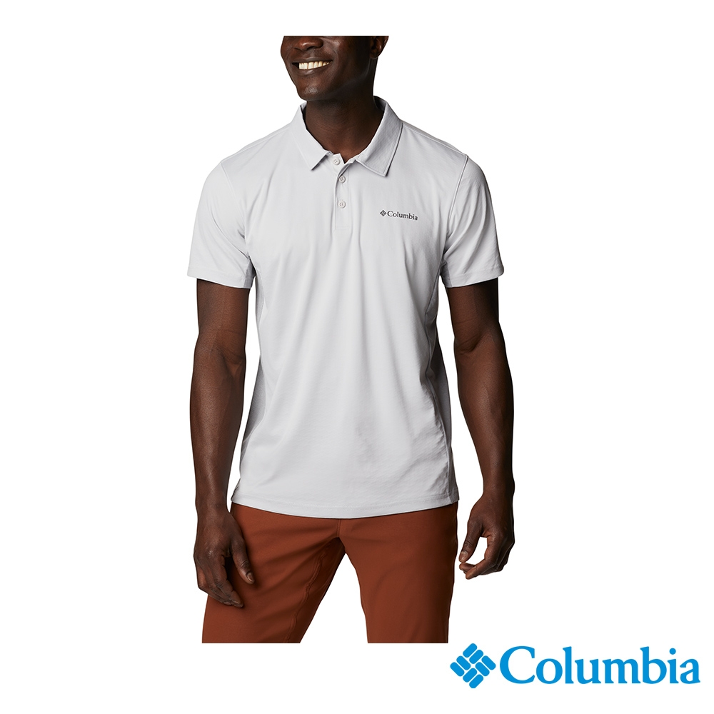 Columbia 哥倫比亞 男款-UPF50酷涼快排Polo衫-灰色 UAE92290GY / S23
