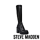 STEVE MADDEN-DERBY 拼接粗跟切爾西長靴-黑色 product thumbnail 1