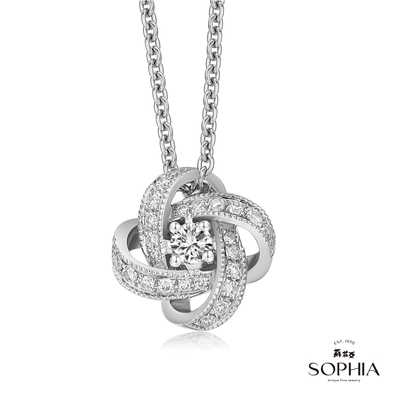 SOPHIA 蘇菲亞珠寶 - 梔子花 14K金 鑽石項墜
