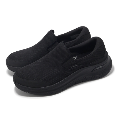 Skechers 休閒鞋 Arch Fit 2-Vallo 男鞋 黑 緩衝 厚底 全黑 健走鞋 232706BBK