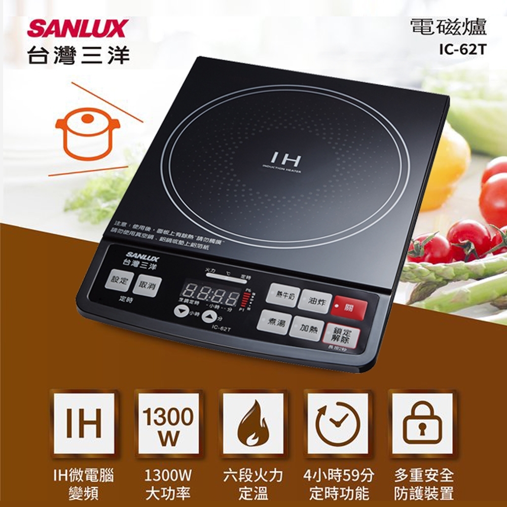 SANLUX台灣三洋微電腦電磁爐 IC-62T