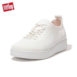 FitFlop RALLY TONAL KNIT SNEAKERS-繫帶針織休閒鞋 女(都會白)