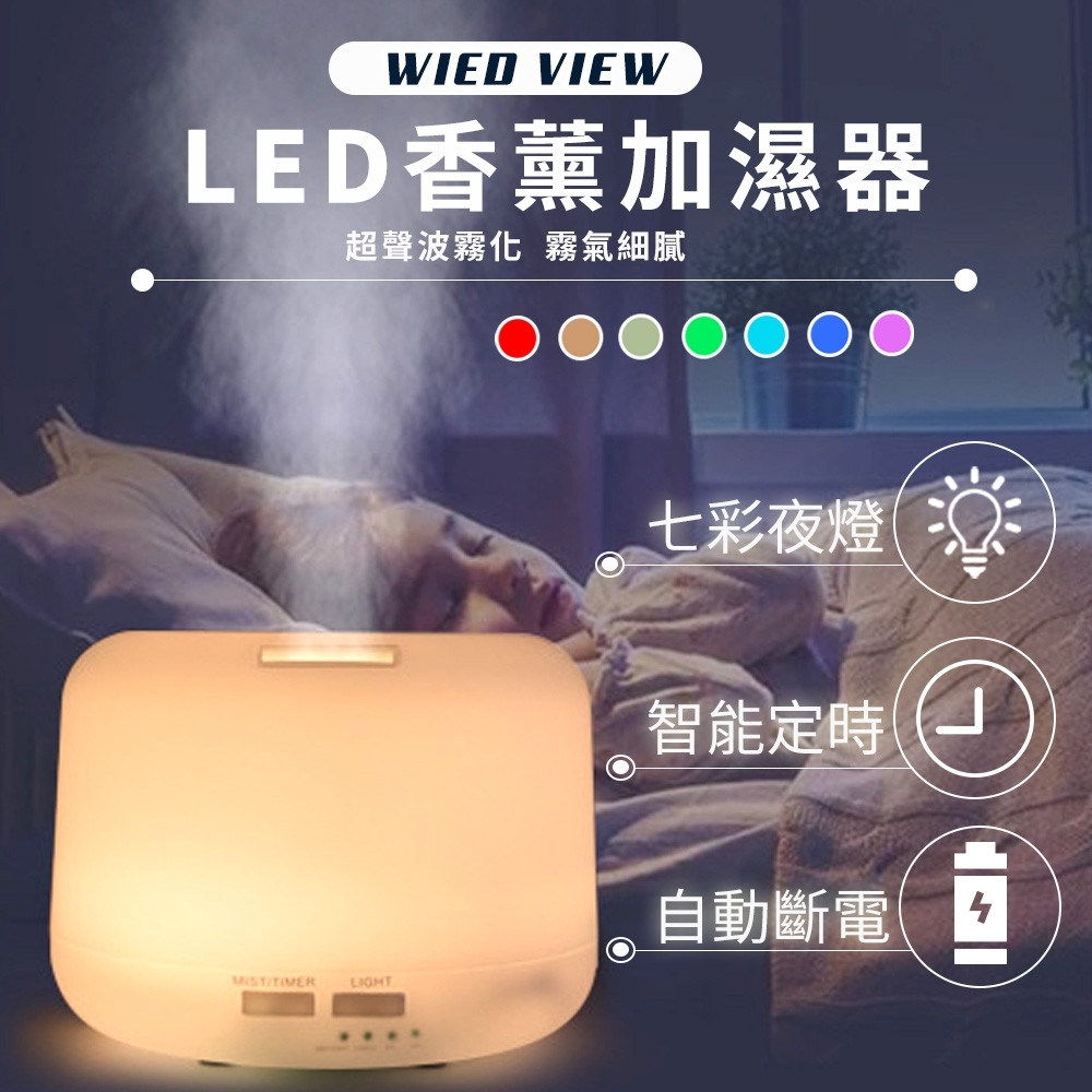 【WIED VIEW】300ml七彩LED香薰加濕器(EH810)