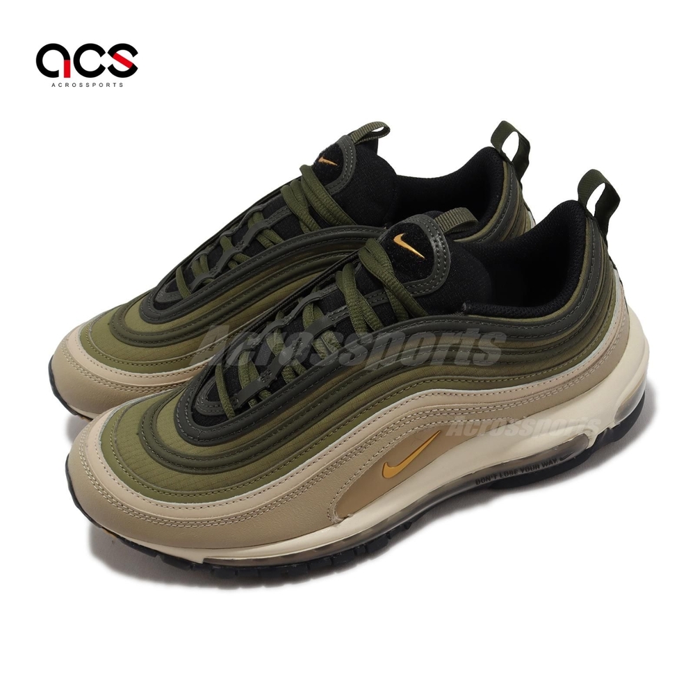 Nike 休閒鞋 Air Max 97 綠 棕 男鞋 子彈 反光 復古 氣墊 抹茶奶茶 FB8970-372