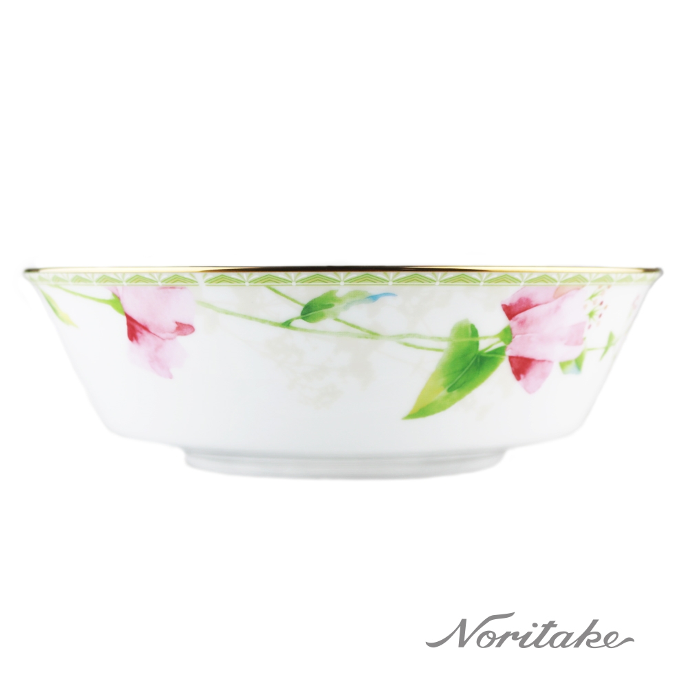 【NORITAKE】湖畔花語金邊蔬菜缽 可微波(新品上市)