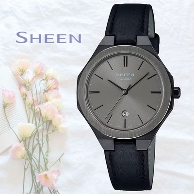 CASIO 卡西歐 SHEEN 現代極簡八角女錶 送禮推薦 SHE-4563BL-8A