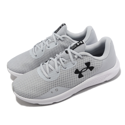 Under Armour 慢跑鞋 Charged Pursuit 3 男鞋 灰 黑 緩震 運動鞋 路跑 UA 3024878104