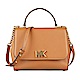 MK MICHAEL KORS MOTT金字LOGO牛皮鏈帶轉釦手提斜背包(中/橡子棕) product thumbnail 1