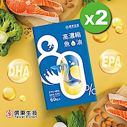 【信東】頂級萃取深海魚油(60粒/盒) 2入組