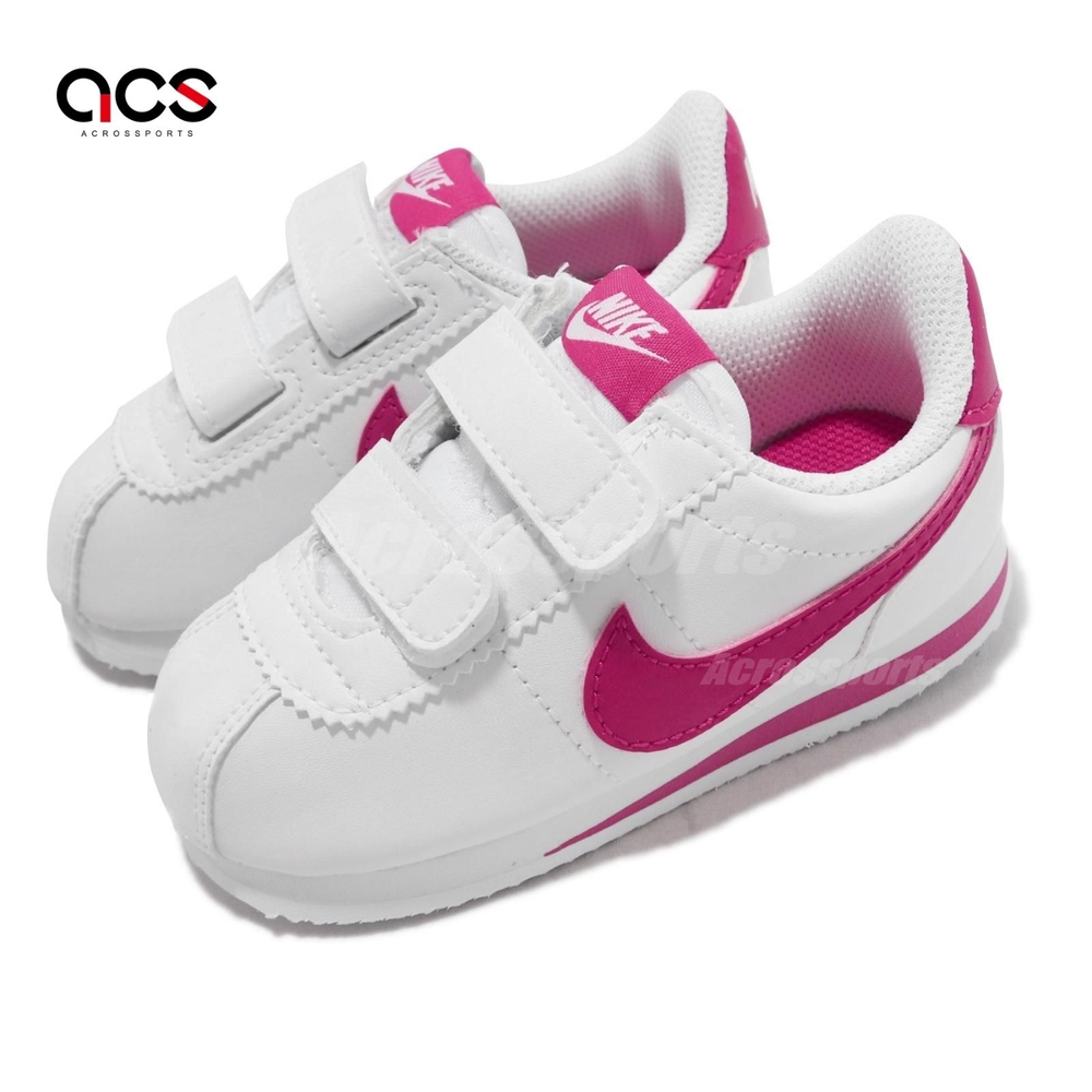 Nike 休閒鞋 Cortez Basic SL TDV 童鞋 經典款 阿甘鞋 魔鬼氈 舒適 小童 穿搭 白 粉 904769-109