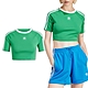 adidas 短袖 3-Stripes Baby Tee 女款 綠 白 修身 短版 三條紋 短T 愛迪達 IP0666 product thumbnail 1