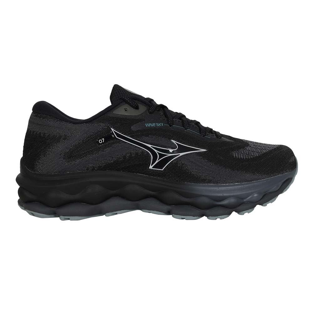 MIZUNO WAVE SKY 7 SW 男慢跑鞋-4E-超寬楦 慢跑 J1GC231152 黑灰