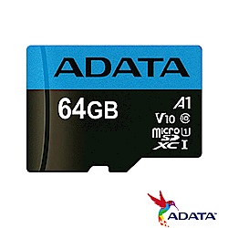 ADATA 威剛 64G 100MB/s microSDXC UHS-I V10 記憶卡