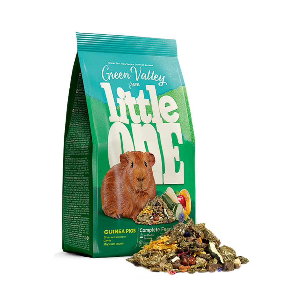 【2入組】德國little ONE 綠色山谷無穀系列 天竺鼠/兔/龍貓 鼠兔飼料 750g