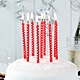 《Rex LONDON》波點生日蠟燭10入(紅) | 慶生小物 派對裝飾 造型蠟燭 蛋糕裝飾燭 product thumbnail 1