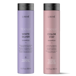 LAKME 矯色洗髮精贈出色洗髮精300ml(銀白+煥色)