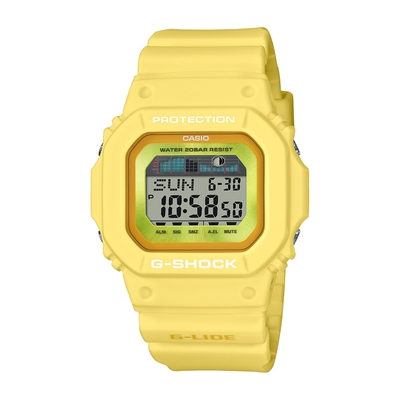 CASIO卡西歐 G-SHOCK 夏日豔陽 衝浪運動 陽光黃 GLX-5600RT-9_43.2mm