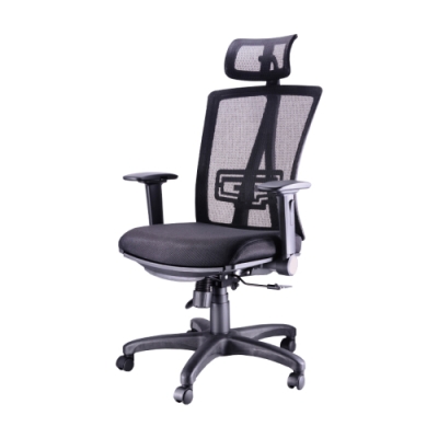 AS DESIGN雅司家具-卡布里有頭枕伸縮置腳台辦公椅DIY-65x65x115~124cm(三色可選)