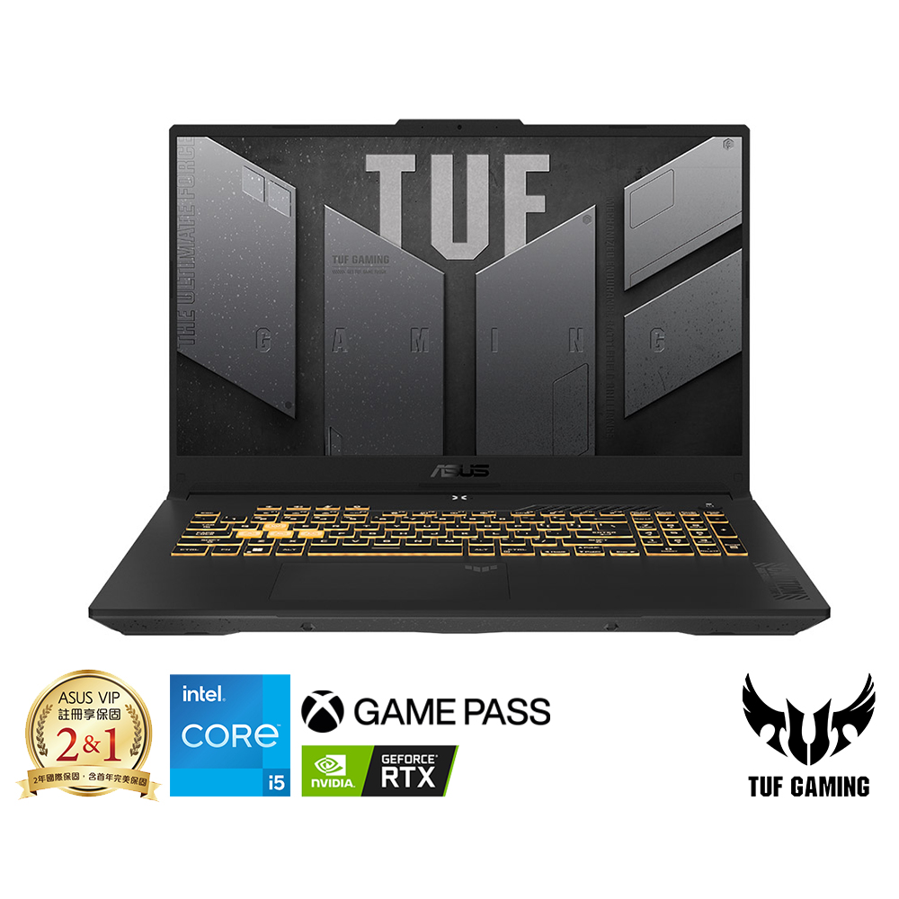 (升級24G) ASUS FX707ZC4 17.3吋電競筆電 (i5-12500H/RTX3050/16G/512G/機甲灰/TUF Gaming F17)