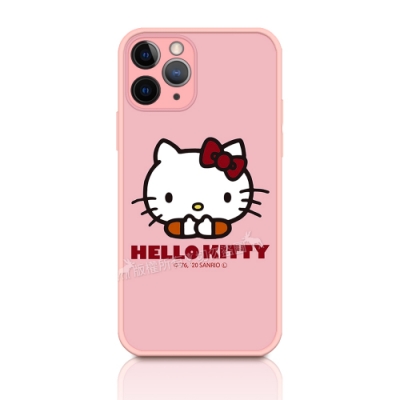 正版授權 Hello Kitty 凱蒂貓 iPhone 11 Pro 5.8吋 粉嫩防滑保護殼(經典大頭)