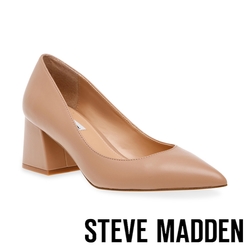 STEVE MADDEN-BAYLEIGH 尖頭粗跟高跟鞋-杏色