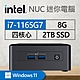 Intel系列【mini鹿豹座Win】i7-1165G7四核 迷你電腦(8G/2T SSD/Win11)《BNUC11TNHi70000》 product thumbnail 1