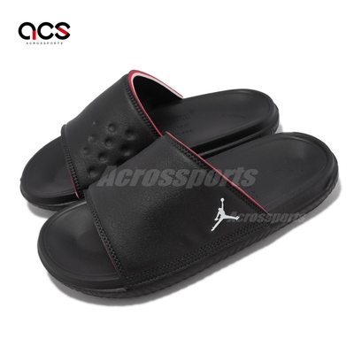 Nike 拖鞋 Jordan Play Slide GS 女鞋 大童鞋 黑 紅 皮革 一片拖 運動拖鞋 喬丹 DN3596-060